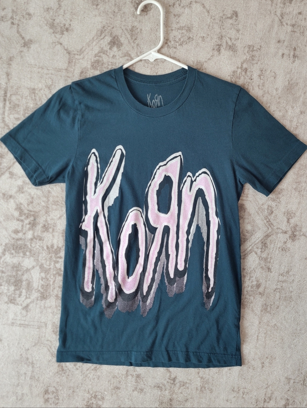 Korn 2024 Tour Men’s Small Graphic Tee Dark Teal Band Shirt Official Merch